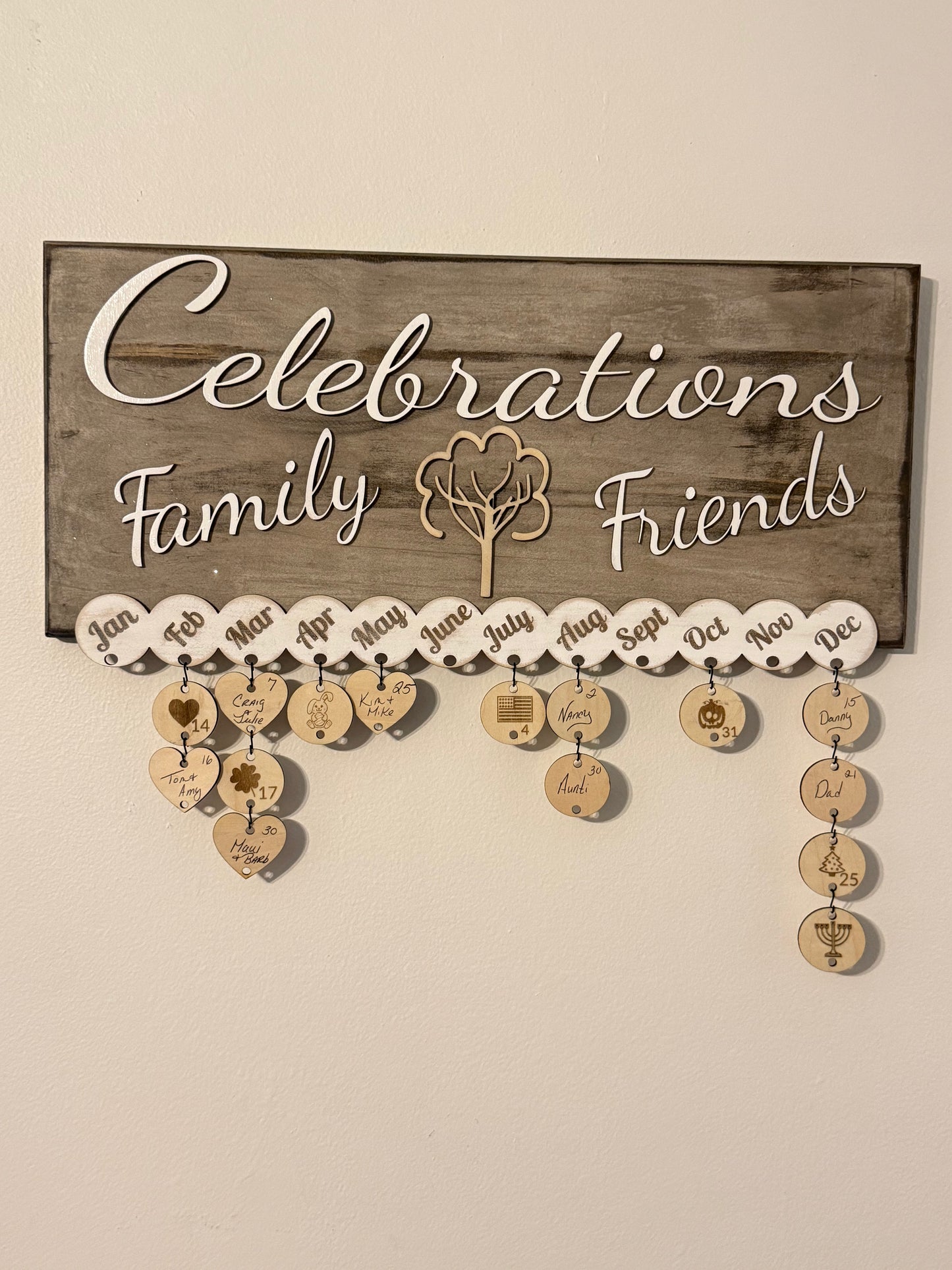 Wood Celebration Calendar