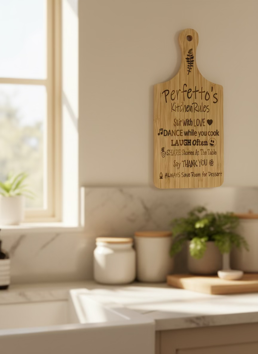 Kitchen Rules Cutting Board