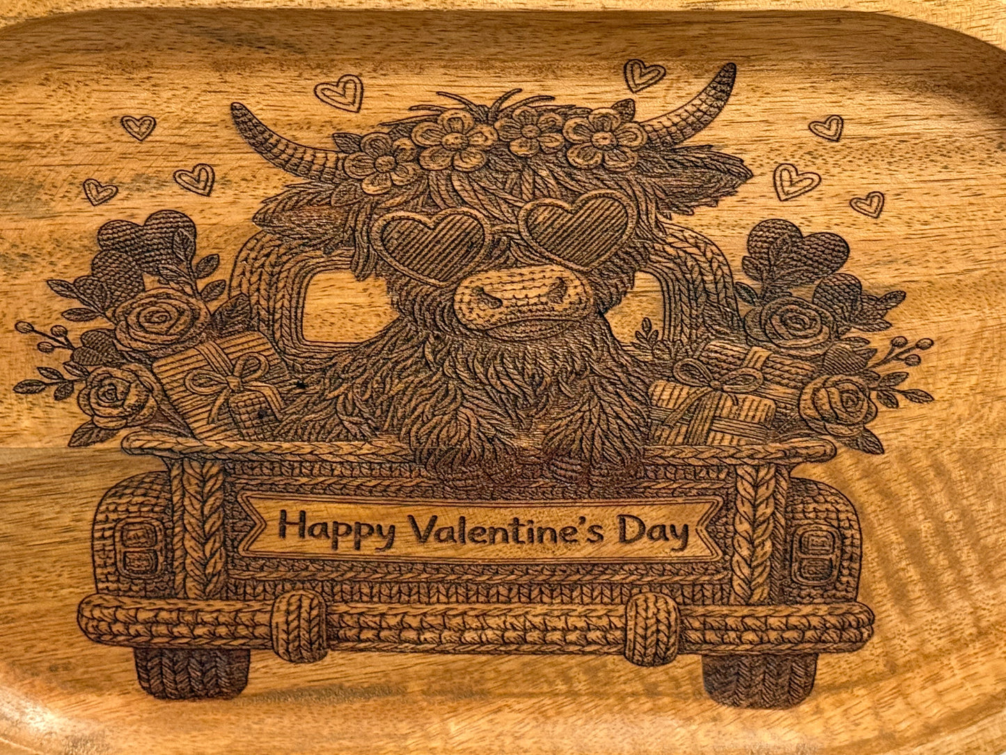 Highland Cow Oval Serving Plate for Hors D'oeuvres or Snacks
