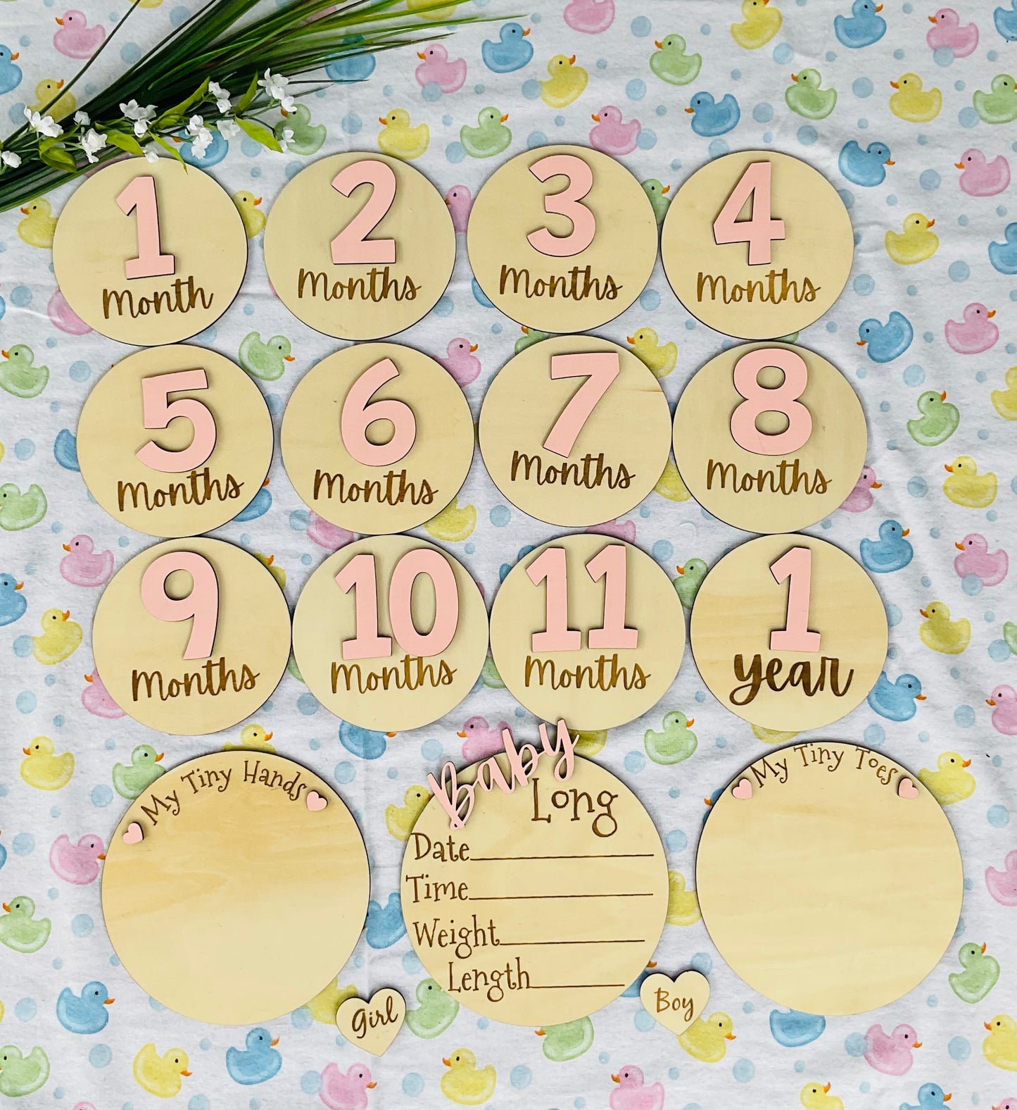Baby Month Milestone Tags - Font 4 - Numbers