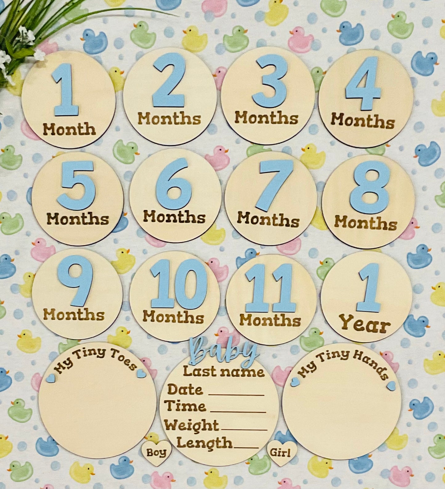 Baby Month Milestone Tags - Font 3 - Numbers