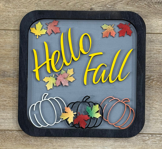 Hello Fall Wall Welcome Decor