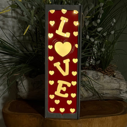 Wine & Gift Box Front Valentine LOVE