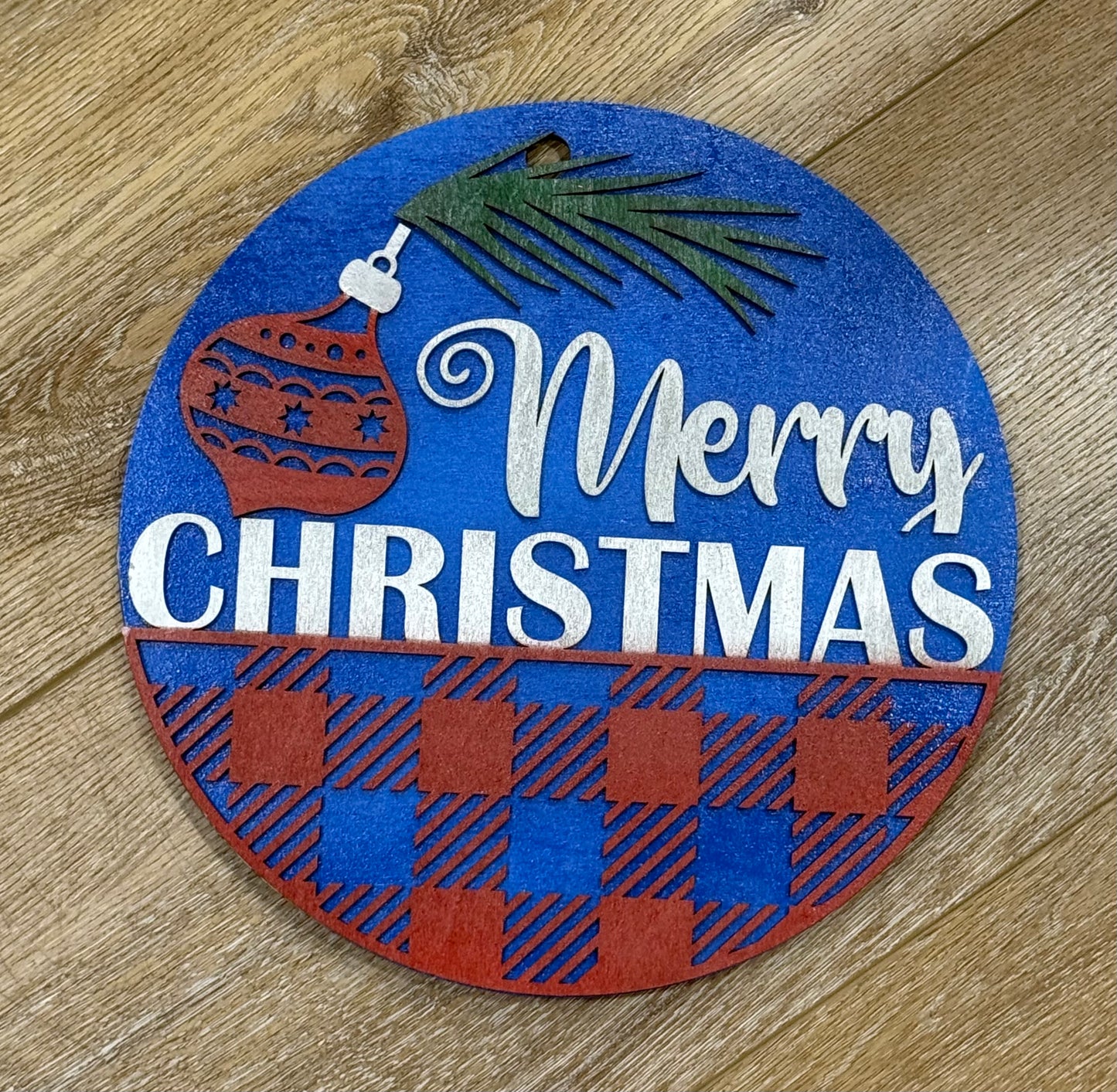 Merry Christmas Wood Door - Interior and Exterior