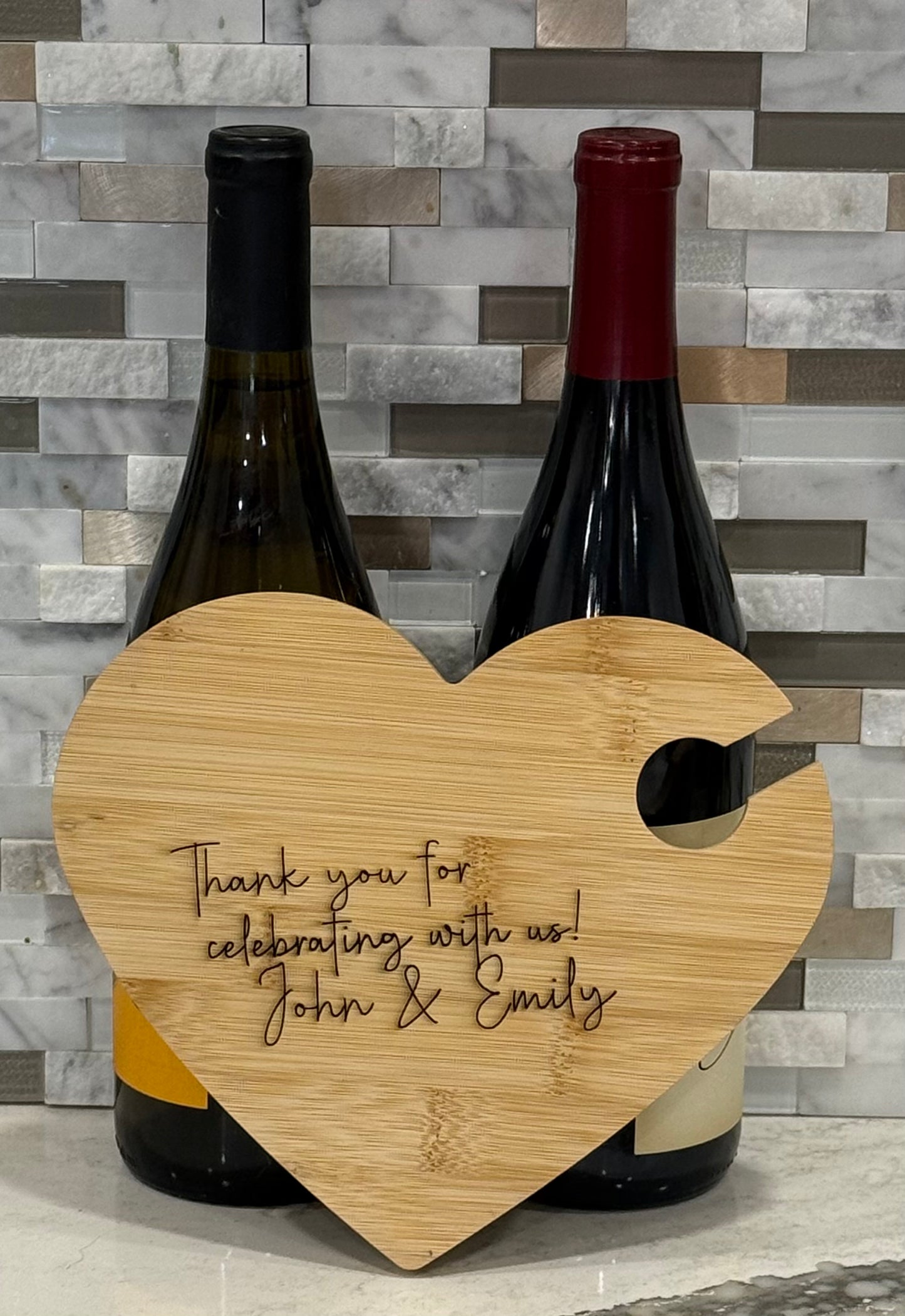 Wine Hors d'oeuvres Bamboo Heart Shape