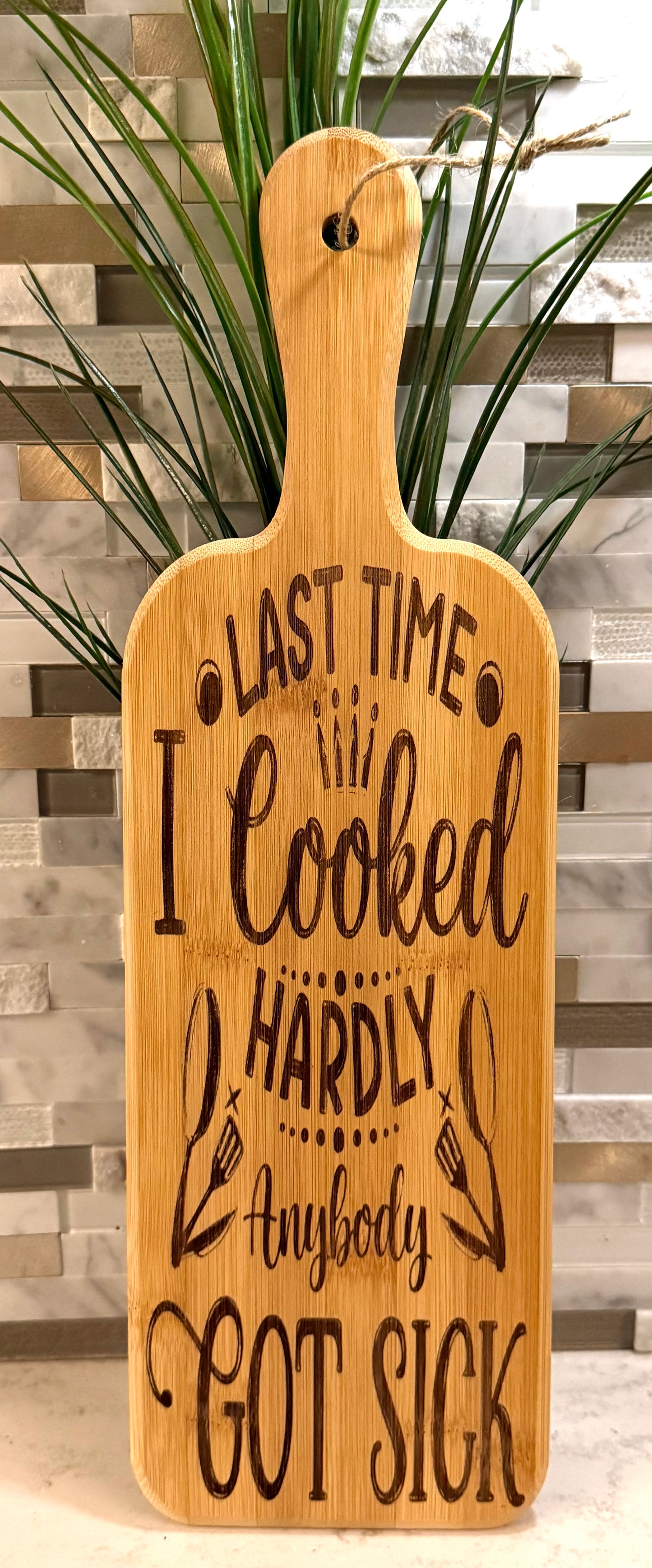 Funny Engraved Bamboo Cutting Board