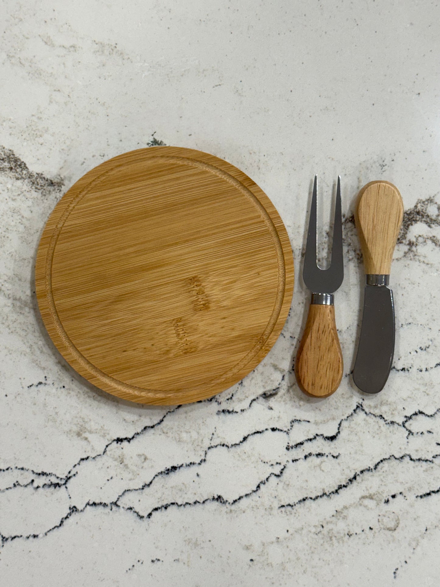 Customize - Charcuterie Cutting Board Small Round Personalized