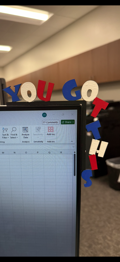 Motivational Computer Corner Decor