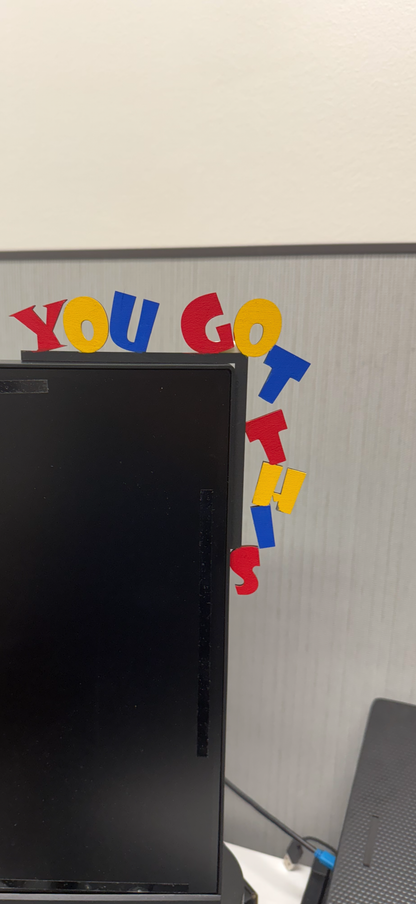 Motivational Computer Corner Decor