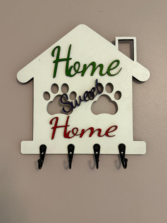 Home Sweet Home - Key & Leash Holder
