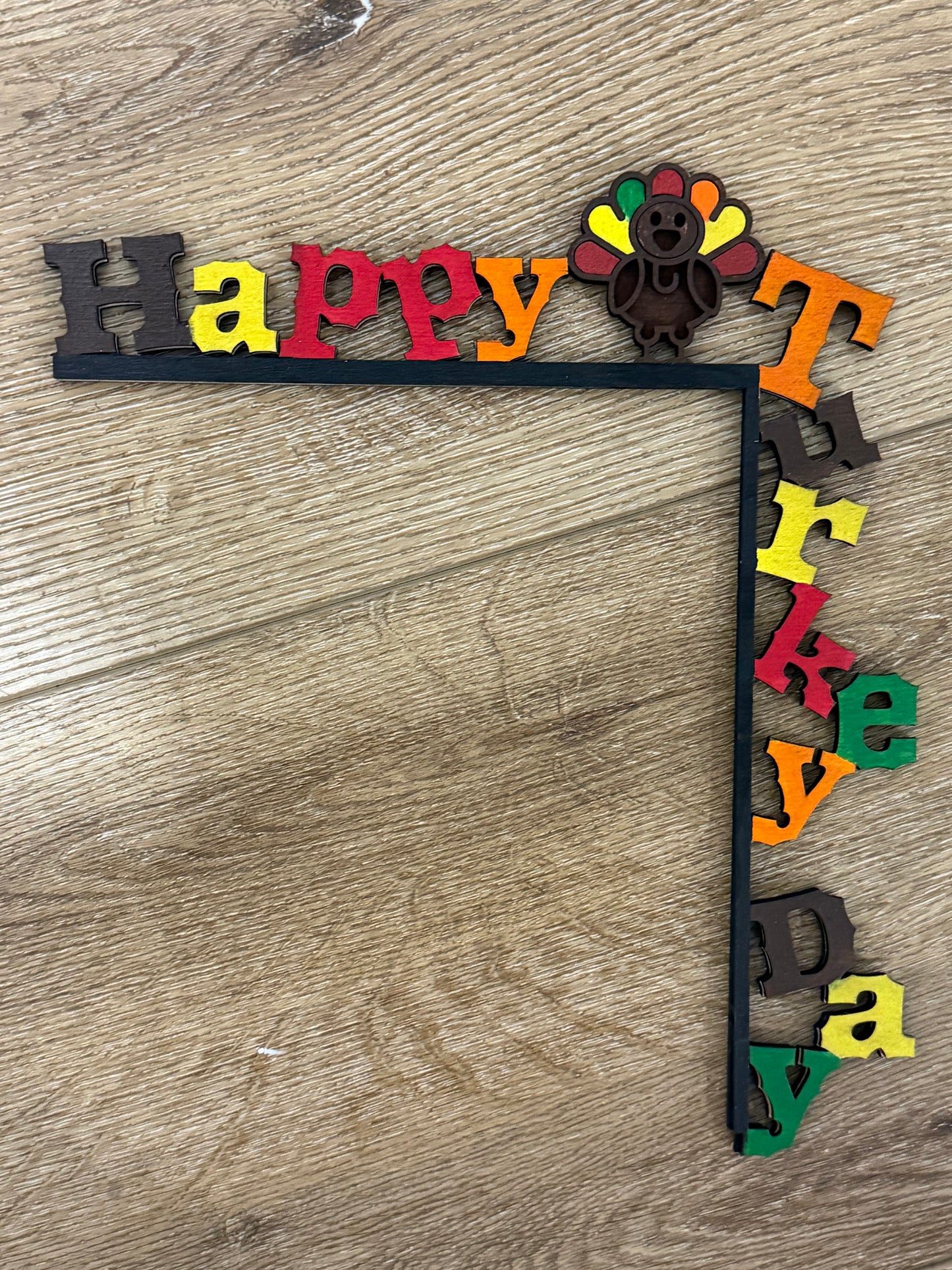 Thanksgiving Turkey Day Door Corner Decor