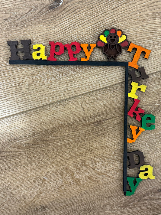 Thanksgiving Turkey Day Door Corner Decor