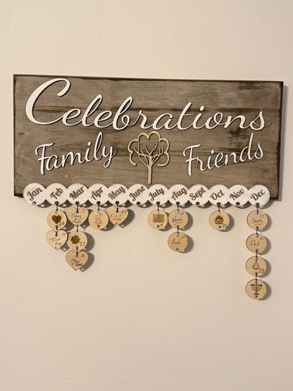 Wood Celebration Calendar