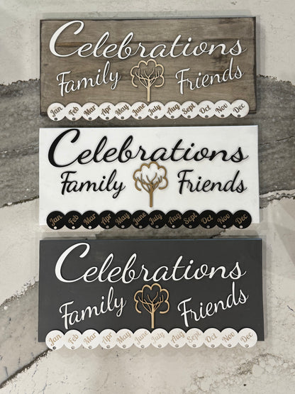 Wood Celebration Calendar