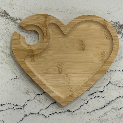 Wine Hors d'oeuvres Bamboo Heart Shape