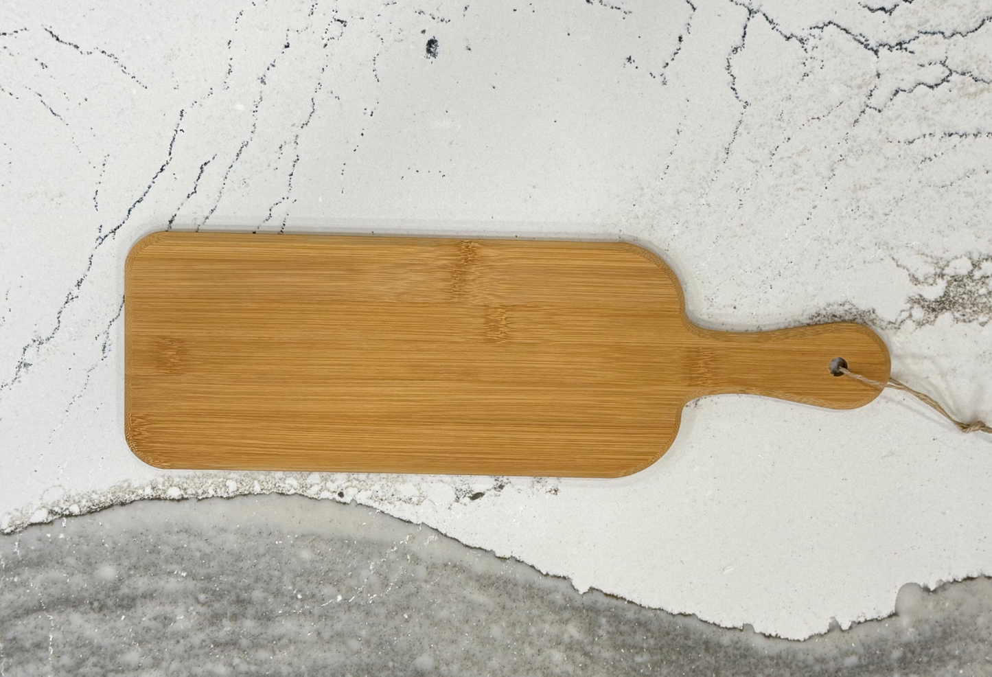 Charcuterie Cutting Board Long With Handle Bamboo