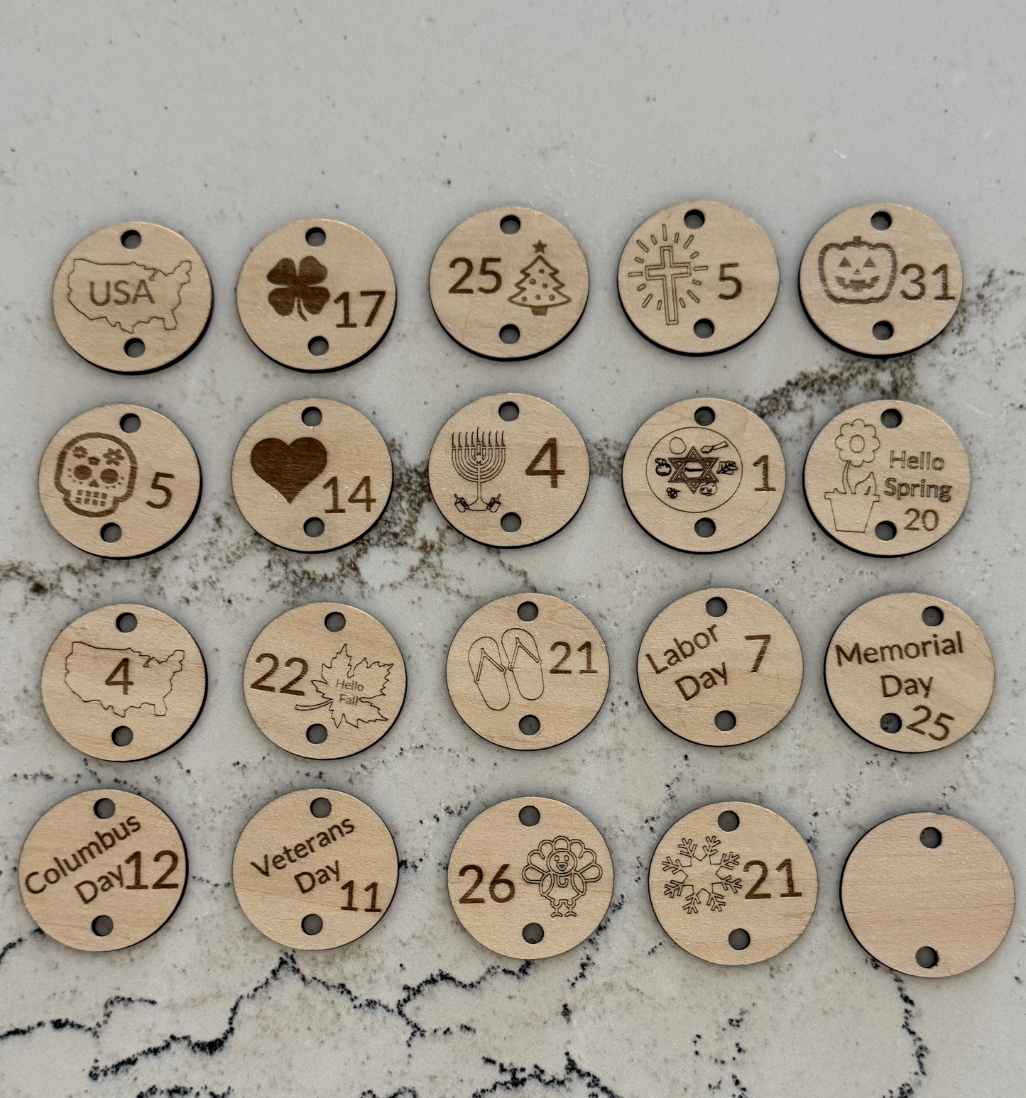 Additional Calendar Holiday Circles