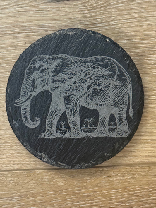 Elephant Slate Coaster