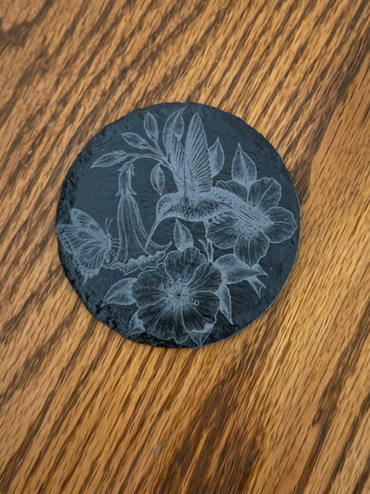 Hummingbird Slate Coaster