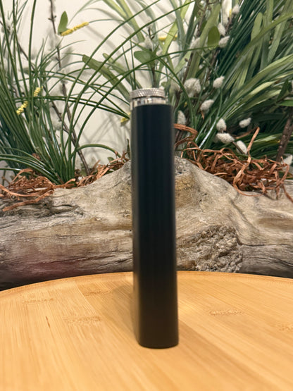Stainless Steel Black with Silver Flask