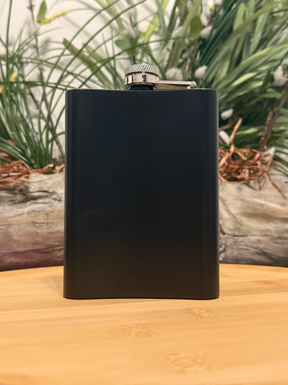 Stainless Steel Black with Silver Flask